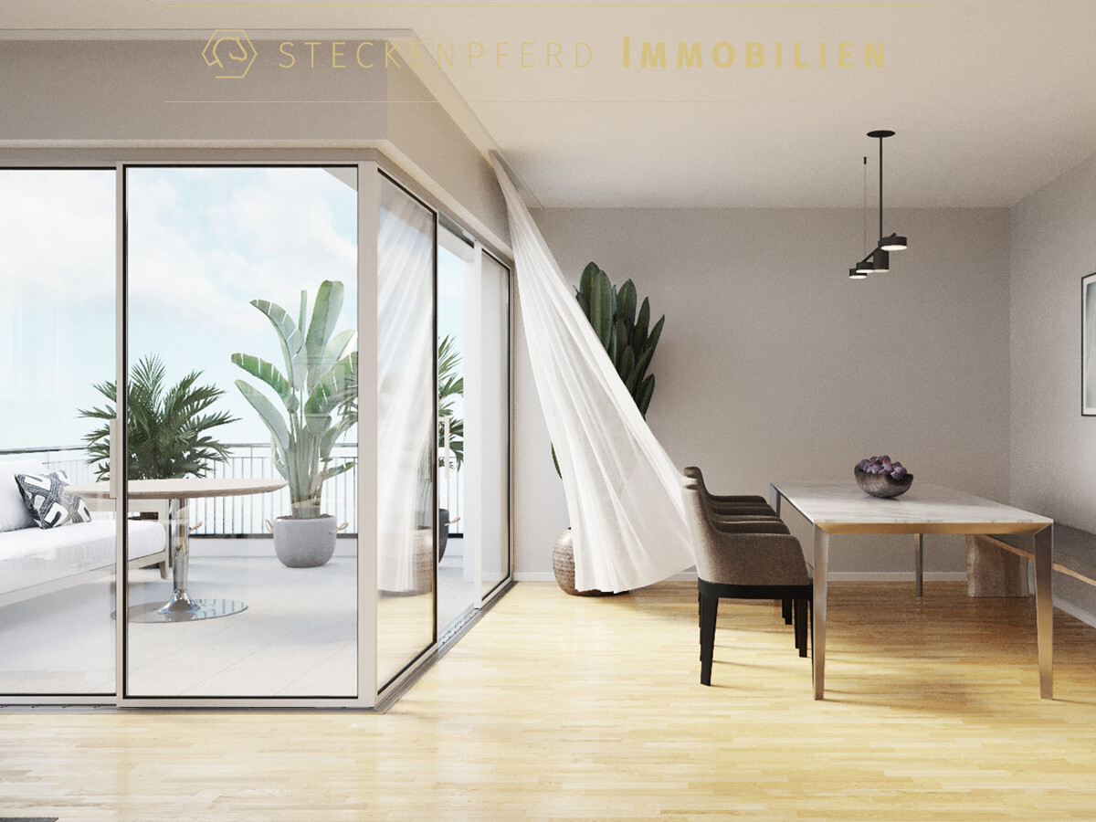 Wohnbeispiel_Bosse See Innenansicht mit Blick auf die Terrasse