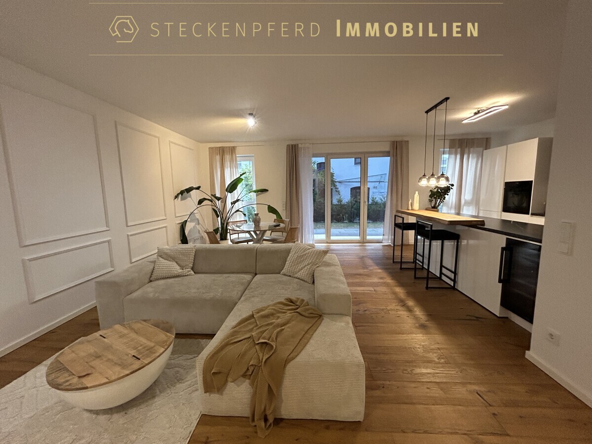Exklusive EG-Wohnung mit Garten,2 Terrassen,EBK&Wallbox im schicken Neubau für anspruchsvolle Mieter